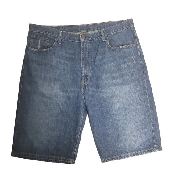 Levi Mens 569 Size 42 Blue Casual Jean‎ Shorts Jorts 100% cotton - Picture 1 of 8